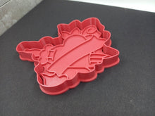 Load image into Gallery viewer, Heart with Scroll Cookie Cutter 3D Printed Biscuit Stamp Icing Cake Decoration
