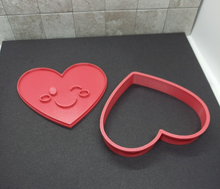 Load image into Gallery viewer, Winking Face Heart Cookie Cutter 3D Printed Biscuit Stamp Fondant Decoration
