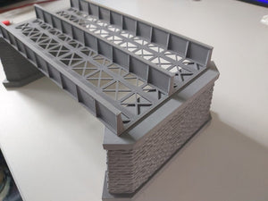 OO Gauge Twin Track Bridge Girder and Support Piers for Model Railway
