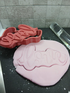 Love Word Cookie Cutter Valentine's Day  3D Printed Biscuit Stamp Fondant