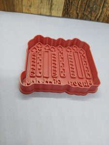 Happy Birthday Candles Cookie Cutter 3D Printed Biscuit Stamp Fondant Icing Cake