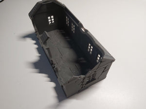 Ruins of House Barn or Workshop Style Wargaming 28mm Destroyed Building