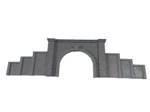 Twin Track Tunnel Portal N Gauge Model Train Entrance Stone Retaining Walls