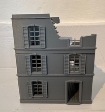Load image into Gallery viewer, 28mm Ruined and Destroyed Town House Style with Porch Wargaming Building
