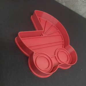 Baby Pram Pushchair Cookie Cutter 3D Printed Biscuit Stamp Fondant Baby Shower