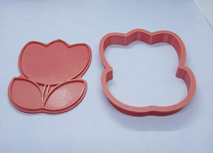 Tulip Cookie Cutter 3DPrinted Flower Biscuit Stamp Fondant Icing Cake Decoration