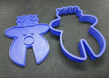 Load image into Gallery viewer, Rudolph Reindeer Mug Hugger Topper Cookie Cutter 3DPrinted Biscuit Stamp Fondant4
