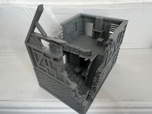 Load image into Gallery viewer, Destroyed Farmhouse Field HQ Command Centre Ruins Wargaming Building 28mm
