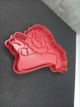 Load image into Gallery viewer, Rose with Scroll Cookie Cutter 3D Printed Biscuit Stamp Icing Cake Decoration
