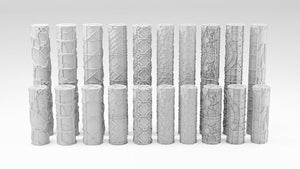 Texture Roller Sets for Wargaming Base Clay Polymer Building Walls or Floors Set 25