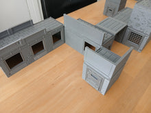 Load image into Gallery viewer, 28mm 32mm Mech Pack Wargaming Layout Terrain Buildings Doors Walkways Barricade3
