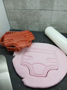 Nappy Cookie Cutter 3D Printed Diaper Biscuit Stamp Fondant Baby Shower