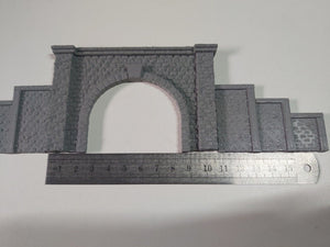 Twin Track Tunnel Portal N Gauge Model Train Entrance Stone Retaining Walls