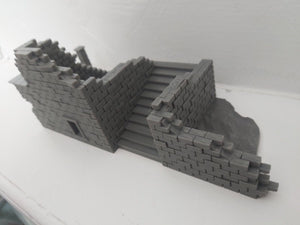 Stepped Stoned Ruins Tabletop Terrain Wargaming Destroyed Building 28mm