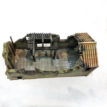 Load image into Gallery viewer, Stone Barn Ruins Tabletop Terrain Wargaming Destroyed Farm Building 28mm
