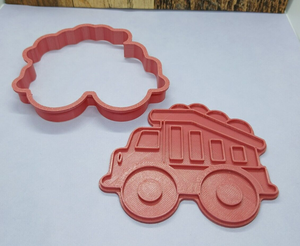 Dump Truck Cookie Cutter 3D Printed Construction Vehicle Biscuit Stamp Fondant