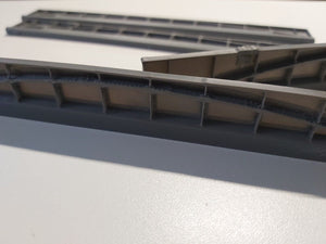 4 x 190mm Long Bridge Girder Arched Sides Model Railway Track Bridge OO Gauge