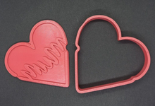Load image into Gallery viewer, Mum Heart Shaped Cookie Cutter 3D Printed Biscuit Stamp Fondant Mothers Day
