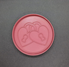 Load image into Gallery viewer, Heart Locks Cookie Cutter 3D Printed Biscuit Stamp Fondant Icing Love
