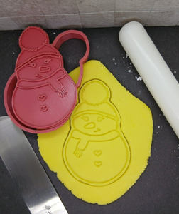 Snowman Cookie Cutter 3D Printed Biscuit Stamp Fondant Icing Cake Decoration