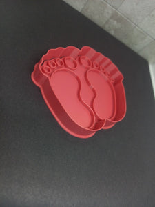 Baby Footprints Cookie Cutter 3D Printed Biscuit Stamp Fondant Baby Shower
