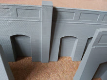 Load image into Gallery viewer, OO Gauge Model Railway Arches Road Bridge Support Wall Sections Retaining Walls
