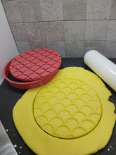 Load image into Gallery viewer, Mermaid Scales Circular Cookie Cutter 3DPrinted Biscuit Stamp Fondant Icing Cake
