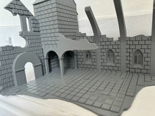 Load image into Gallery viewer, Ruined Church Tabletop Terrain Wargaming Destroyed Ruins Building 28mm
