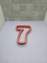 Load image into Gallery viewer, Seven 7 Seventh Birthday Number Cookie Cutter 3DPrinted Biscuit Fondant Icing1
