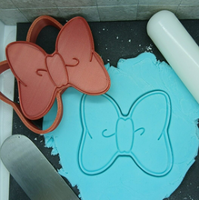 Load image into Gallery viewer, Bow Cookie Cutter Minnie Mouse Inspired 3D Printed Biscuit Stamp Fondant Cake
