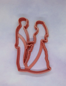 Bride and Groom Cookie Cutter 3DPrinted Biscuit Stamp Fondant Icing Wedding Cake