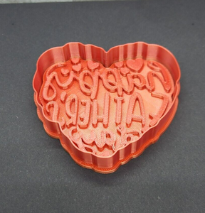 Happy Fathers Day Heart Cookie Cutter 3D Printed Biscuit Stamp Fondant Icing