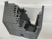 Load image into Gallery viewer, Destroyed Farmhouse Field HQ Command Centre Ruins Wargaming Building 28mm
