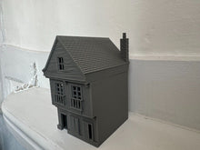 Load image into Gallery viewer, Ruined House with Wooden Barricades - Tabletop Terrain Wargaming Buildings 28mm
