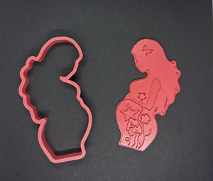 Pregnant Mother Baby Shower  Cookie Cutter 3D Printed Biscuit Stamp Fondant