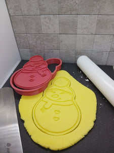 Snowman Cookie Cutter 3D Printed Biscuit Stamp Fondant Icing Cake Decoration