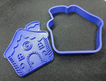 Load image into Gallery viewer, Gingerbread House Christmas Cookie Cutter 3D Printed Biscuit Stamp Fondant2

