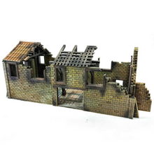 Load image into Gallery viewer, Stone Barn Ruins Tabletop Terrain Wargaming Destroyed Farm Building 28mm
