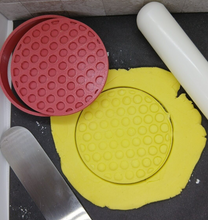 Load image into Gallery viewer, Spotty Circular Cookie Cutter 3D Printed Biscuit Stamp Fondant Icing Cake Decor
