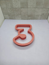 Load image into Gallery viewer, Three 3 Third Birthday Number Cookie Cutter 3DPrinted Biscuit Fondant Icing Cake1
