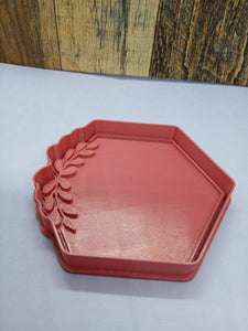 Hexagonal Cookie Cutter With Foliage 3D Printed Biscuit Stamp Fondant Icing Cake