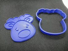 Load image into Gallery viewer, Rudolph Reindeer Christmas Cookie Cutter 3D Printed Biscuit Stamp Fondant Icing3
