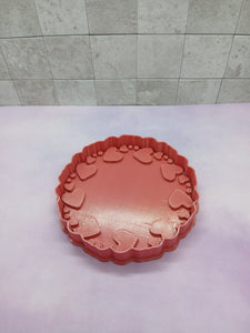 Love Hearts Circular Cookie Cutter 3D Printed Biscuit Stamp Fondant Icing Cake