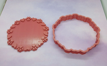 Load image into Gallery viewer, Hearts and Paws Circular Cookie Cutter 3DPrinted Biscuit Stamp Fondant Cake
