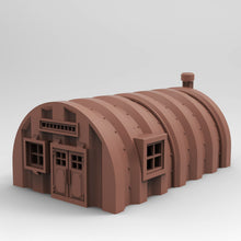 Load image into Gallery viewer, OO Gauge Army Military Barracks Prefab Hut 3D Printed Terrain Wargaming Building
