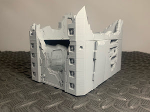 Battle Damaged Buildings Ruins Modular 28mm Sci Fi Wargaming Tabletop Terrain