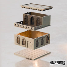 Load image into Gallery viewer, Middle Eastern House Sci Fi Historical Style 28mm Wargaming Terrain 3D Printed

