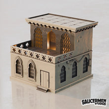 Load image into Gallery viewer, Middle Eastern House Sci Fi Historical Style 28mm Wargaming Terrain 3D Printed
