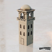 Load image into Gallery viewer, Middle Eastern Tower Sci Fi Historical Style Building 28mm Wargaming Terrain
