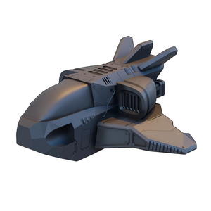 2 Piece Starship Spaceship Space Shuttle - Sci-Fi Scatter Terrain - 28mm Gaming